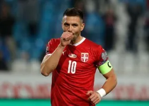 Dusan Tadic und Serbien testen in Ungarn. © IMAGO / Buzzi, 12.10.2021 Ungarn Serbien Tipp