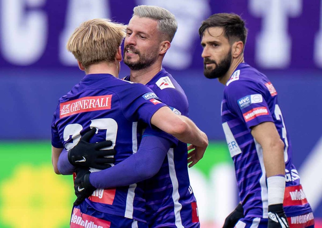 Kann Austria Wien in Wolfsberg wieder Punkte sammeln und jubeln? © GEPA pictures Wolfsberg vs. Austria Wien Tipp 04 2022