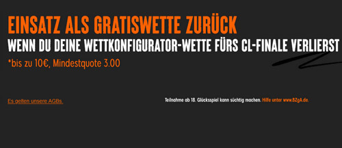 Risikolos auf das CL Finale wetten - Sportwetten Angebote
