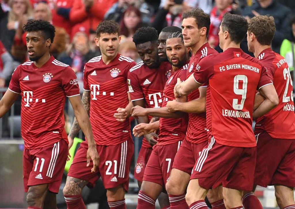 Kann Bayern gegen den VfB Stuttgart wieder mit Toren und Partystimmung die eigenen Fans verwöhnen? © IMAGO / Sven Simon, 23.04.2022 Bayern vs. VfB Stuttgart Tipp 05 2022