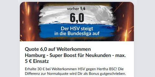 HSV - Hertha Quoten - Sportwetten Angebote