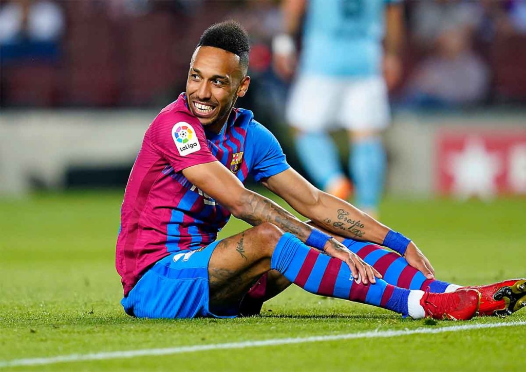 Kürt sich Barcelona (im Bild: Pierre-Emerick Aubameyang) in Getafe zum Vizemeister? © IMAGO / Pressinphoto, 10.05.2022 Getafe Barcelona Tipp