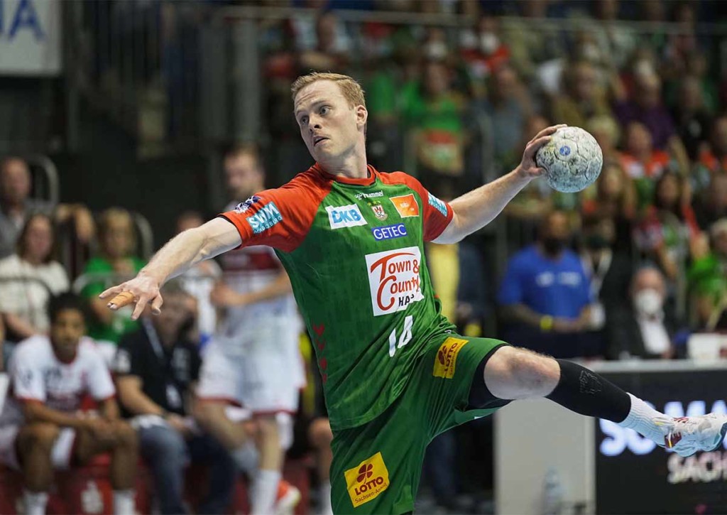 Geht der Erfolgslauf Magdeburgs (im Bild: Ómar Ingi Magnússon) auch gegen das Schlusslicht Nettelstedt-Lübbecke weiter? © IMAGO / Eibner, 15.05.2022 Magdeburg Nettelstedt-Lübbecke Tipp