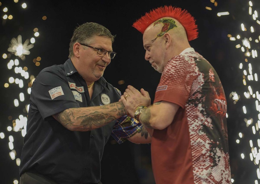 Darts-Fans kommen mit dem Duell zwischen Peter Wright und Gary Anderson stets auf ihre Kosten. © IMAGO / Shutterstock, 17.03.2022 Wright Anderson Tipp
