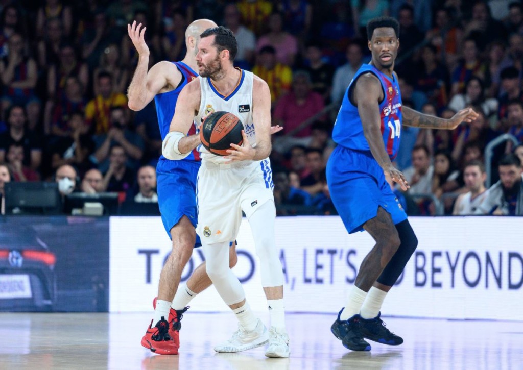 Legt Real Madrid (im Bild: Rudy Fernandez) in Barcelona gleich den zweiten Auswärtssieg nach?