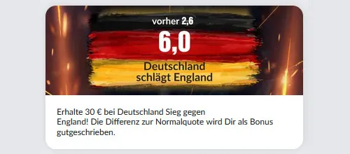Deutschland England Quoten - Sportwetten Angebote