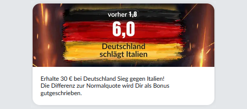 Deutschland Italien Boost - Sportwetten Angebote