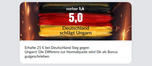 Ungarn Deutschland Boost - Sportwetten Angebote