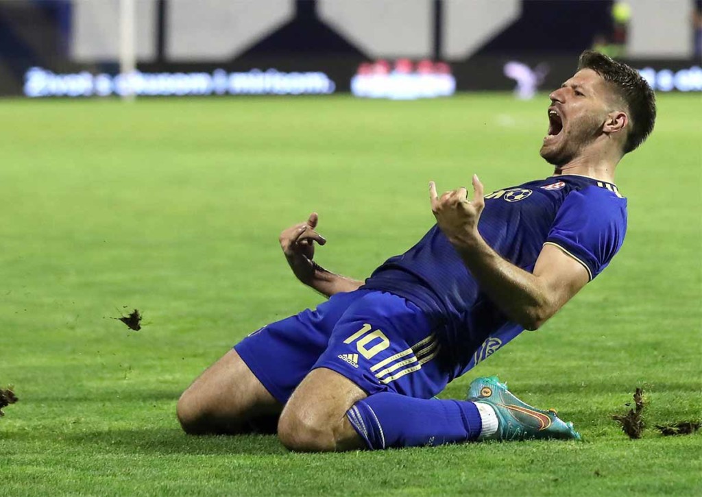 Meldet sich Dinamo Zagreb (im Bild: Bruno Petkovic) mit einem Titelgewinn gegen Hajduk Split zurück? © IMAGO / Pixsell, 21.05.2022 Dinamo Zagreb Hajduk Split Tipp