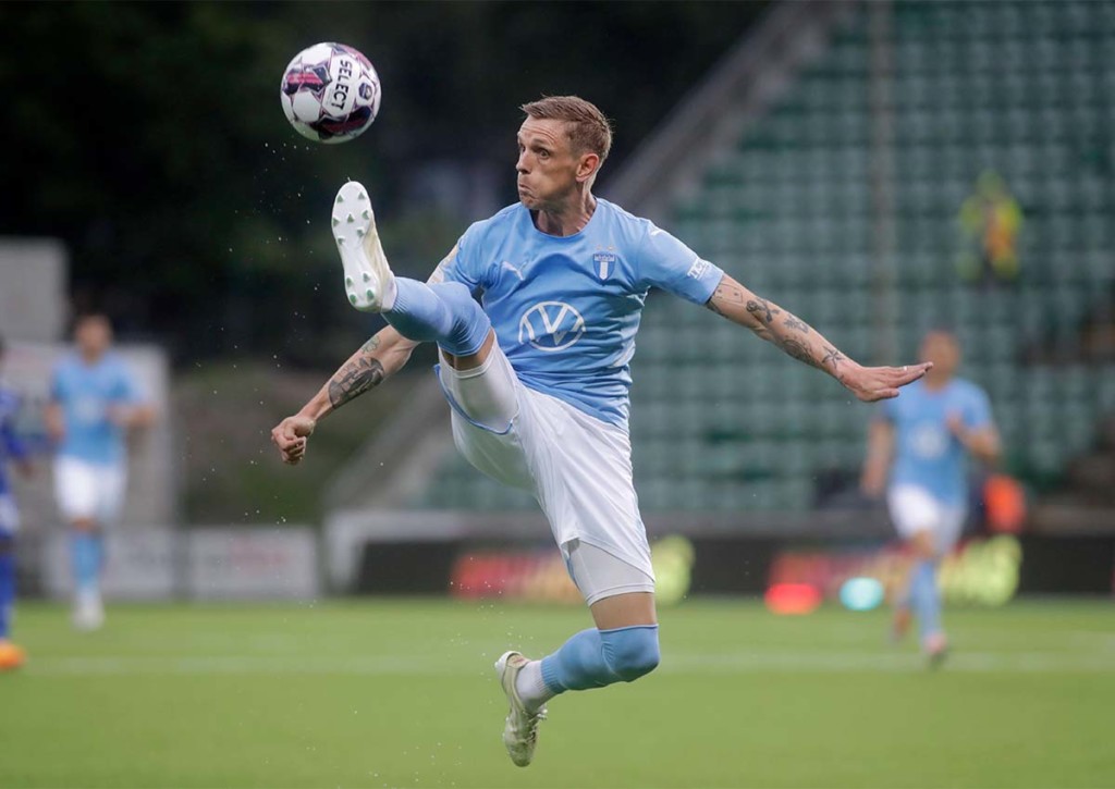 Meistert Malmö (im Bild: Sören Rieks) mit Vikingur die erste Hürde auf den Weg in den UEFA Pokal? © IMAGO / TT, 01.07.2022 Malmö FF Vikingur Tipp