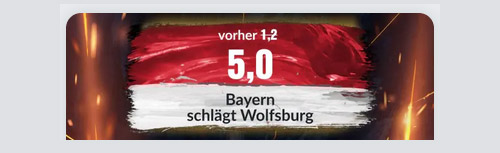 Bayern Wolfsburg Wett-Boost