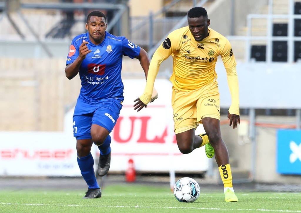 Feiert Bodö/Glimt (im Bild: Victor Boniface) gegen Zalgiris den zwölften Europapokalheimsieg in Folge?