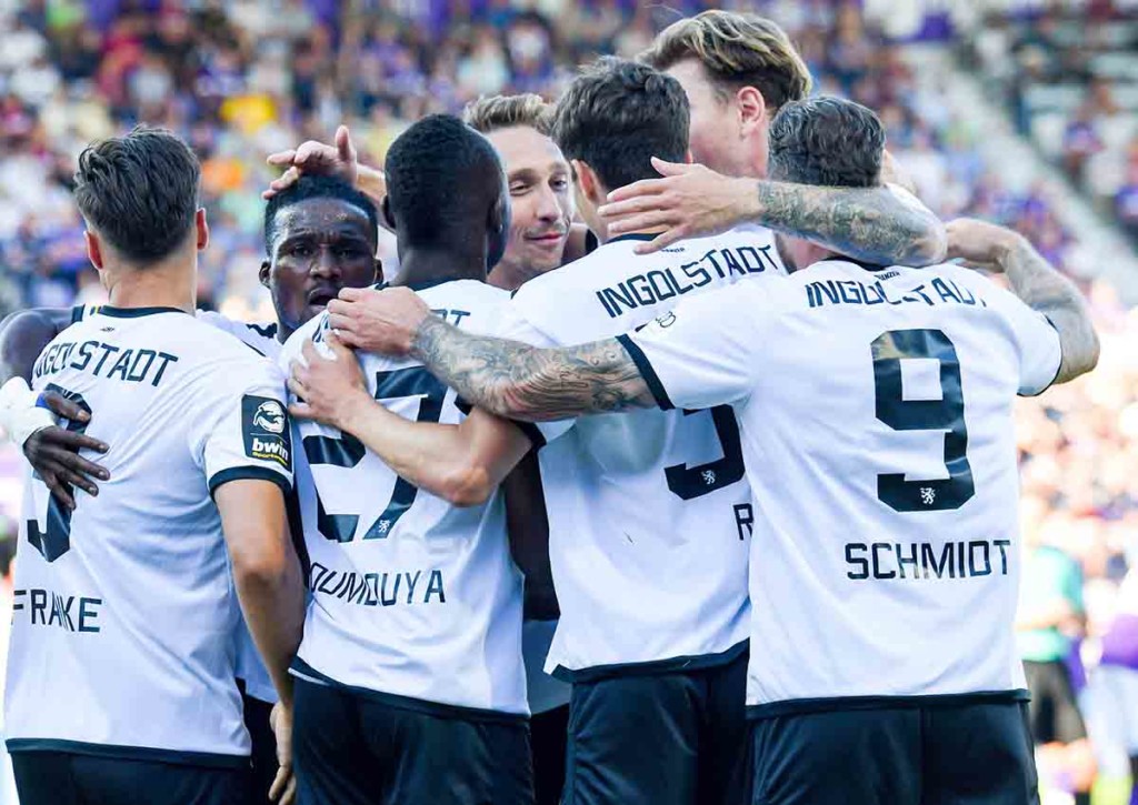 Ingolstadt möchte auch beim Letzten RW Essen jubeln! © IMAGO / PaetzelPress, 10.08.2022 RW Essen - Ingolstadt Tipp 08 2022