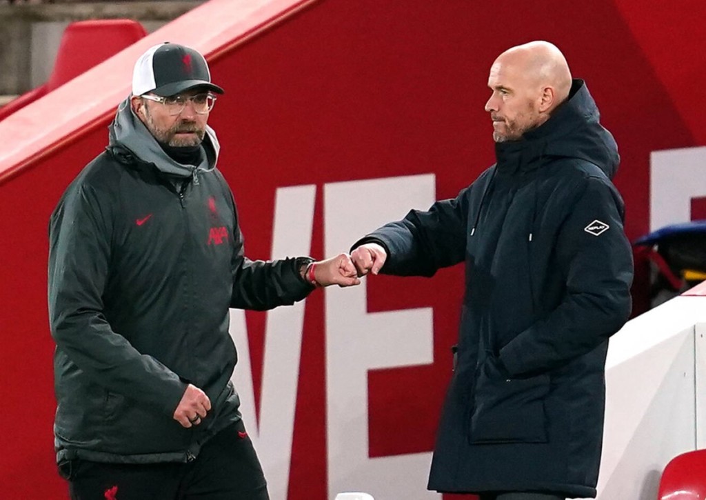 Mehr Druck geht nicht - wer gewinnt das Hassduell? Ten Hag mit Manchester United oder Klopp mit Liverpool? © IMAGO / PA Images, 19.08.2022