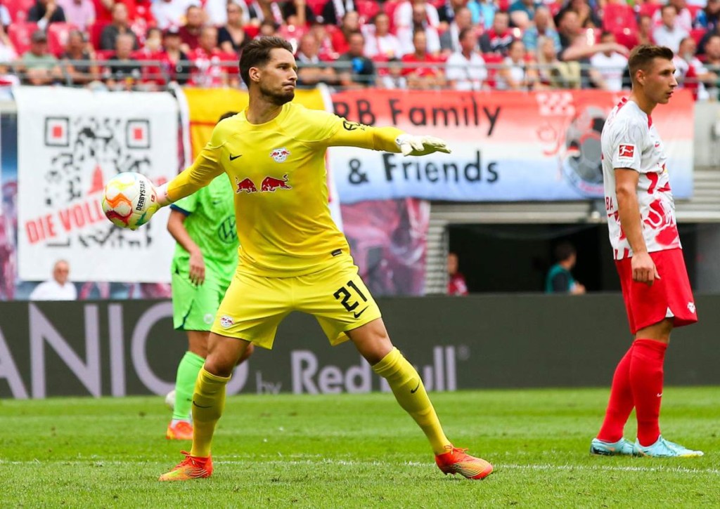 Janis Blaswich wird auch im Pokalspiel von RB Leipzig gegen Teutonia Ottensen den Kasten hüten.