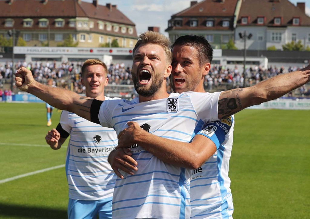 Schnappt sich 1860 München (im Bild: Yannick Deichmann & Stefan Lexa) gegen Aue die drei Punkte? © IMAGO / Ulrich Wagner, 03.09.2022 1860 München Erzgebirge Aue Tipp