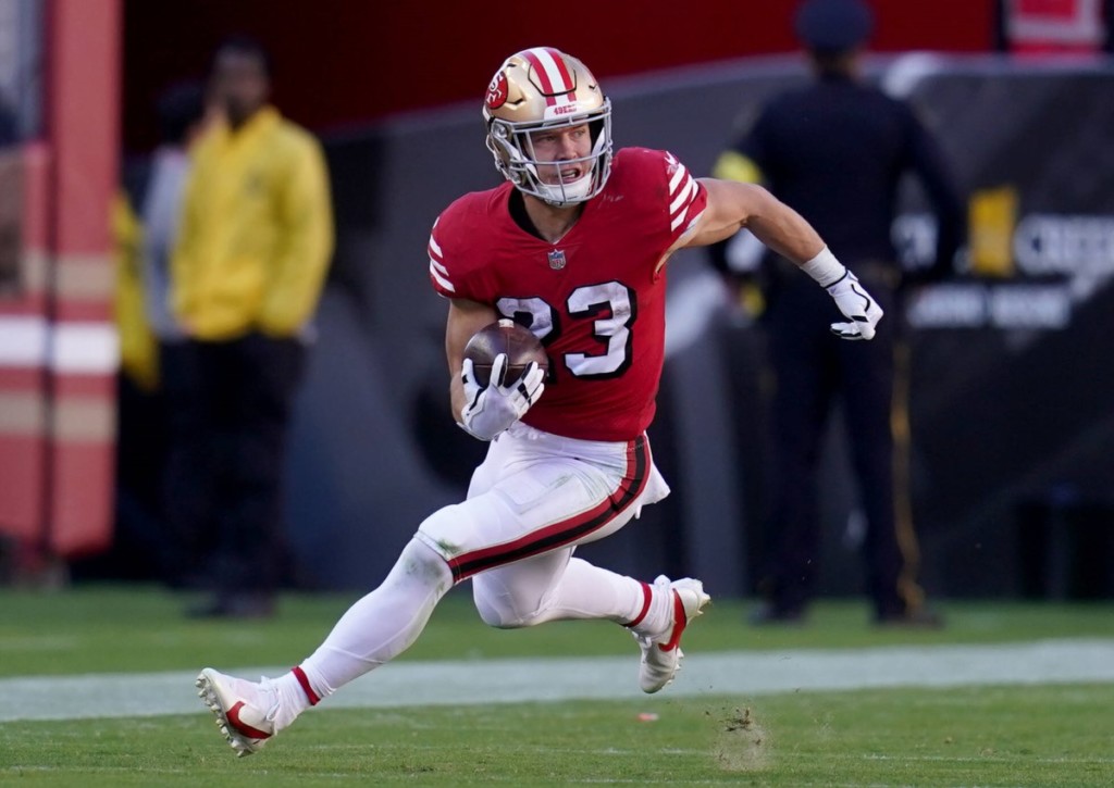 Erzielt McCaffrey im zweiten Spiel für die 49ers gegen die Rams seinen ersten Touchdown?