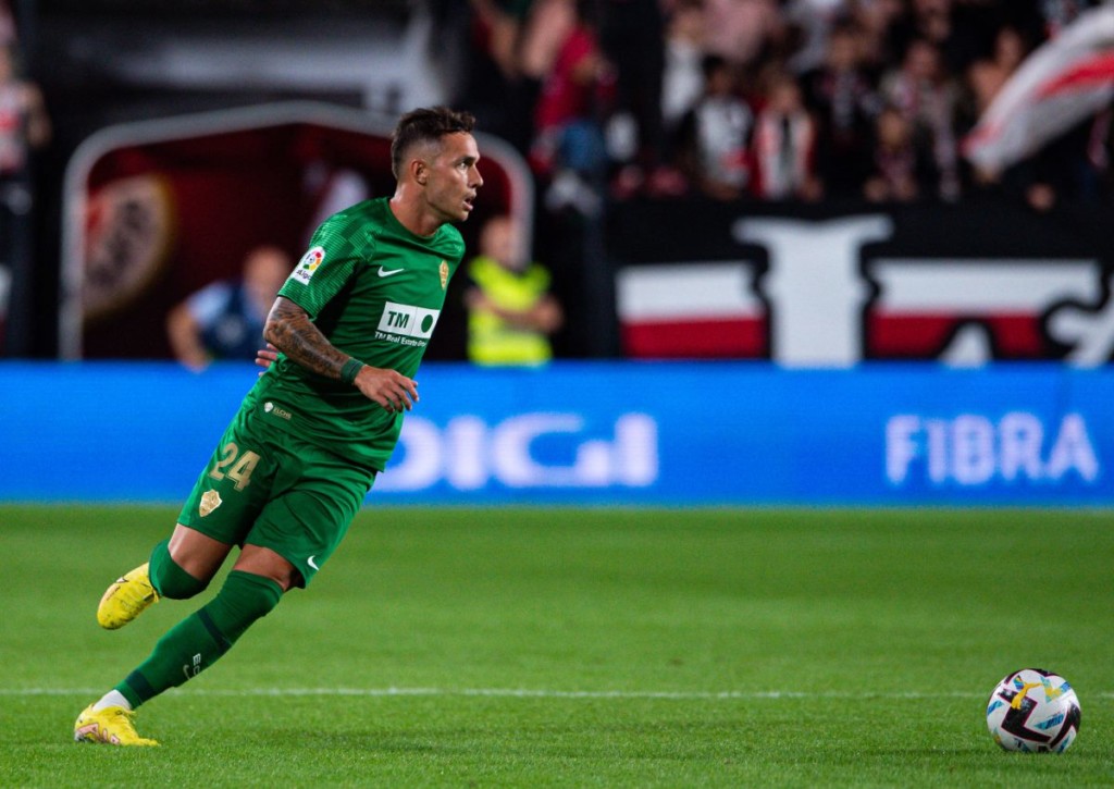 Feiern die Hausherren aus Elche (im Bild: Pol Irola) gegen Mallorca das wichtige Erfolgserlebnis? © IMAGO / Nur Photo, 03.10.2022 Feiern die Hausherren aus Elche (im Bild: Pol Irola) gegen Mallorca das wichtige Erfolgserlebnis?