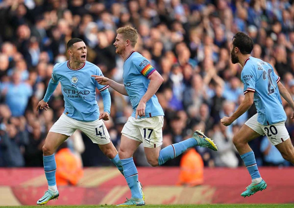 Kevin de Bruyne will mit Manchester City auch auswärts bei Leicester siegen und ins Tor treffen! © IMAGO / PA Images, 22.10.2022 Leicester vs. Manchester City Tipp 10 2022
