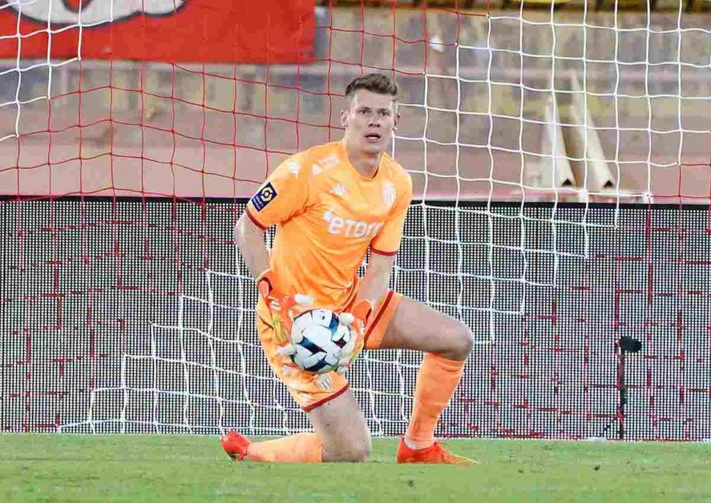 Muss Nübel (Monaco) gegen Trabzonspor hinter sich greifen? © IMAGO / PanoramiC, 31.08.2022 Trabzonspor Monaco Tipp