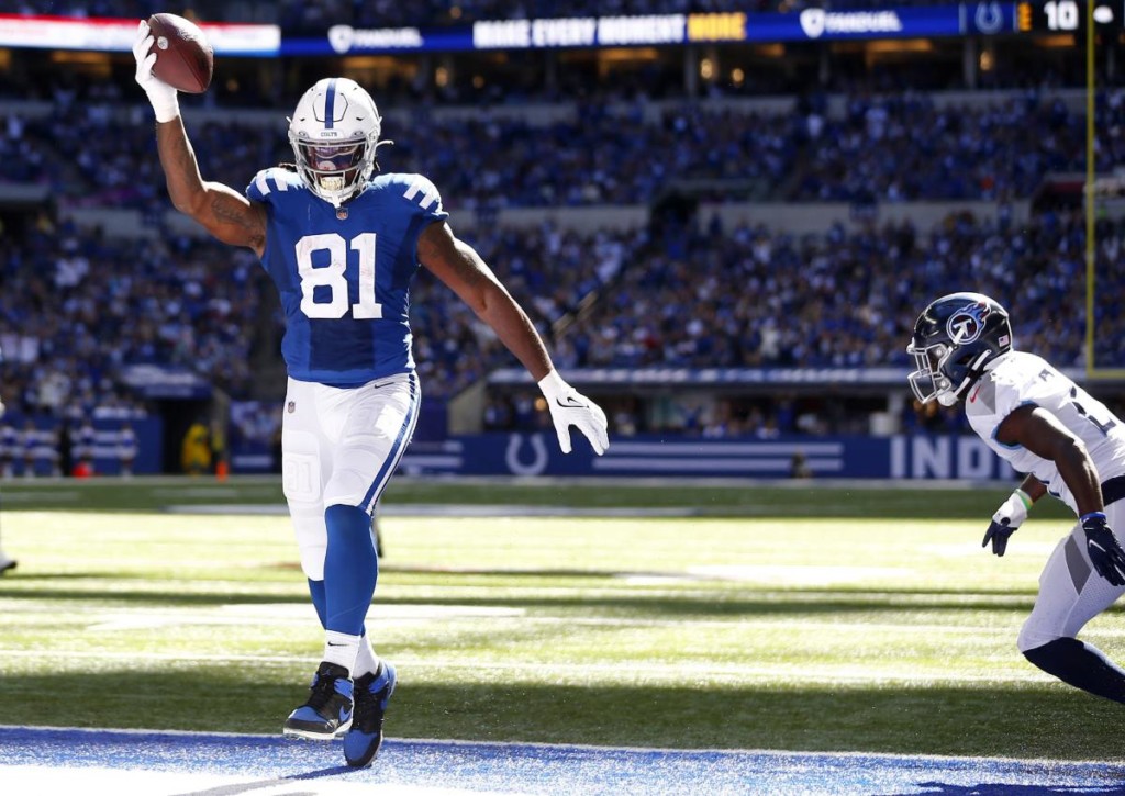 Erzielt Mo Alie-Cox von den Colts auch gegen die Broncos einen Touchdown? © IMAGO / Icon Sportswire, 02.10.2022 Erzielt Mo Alie-Cox von den Colts auch gegen die Broncos einen Touchdown?