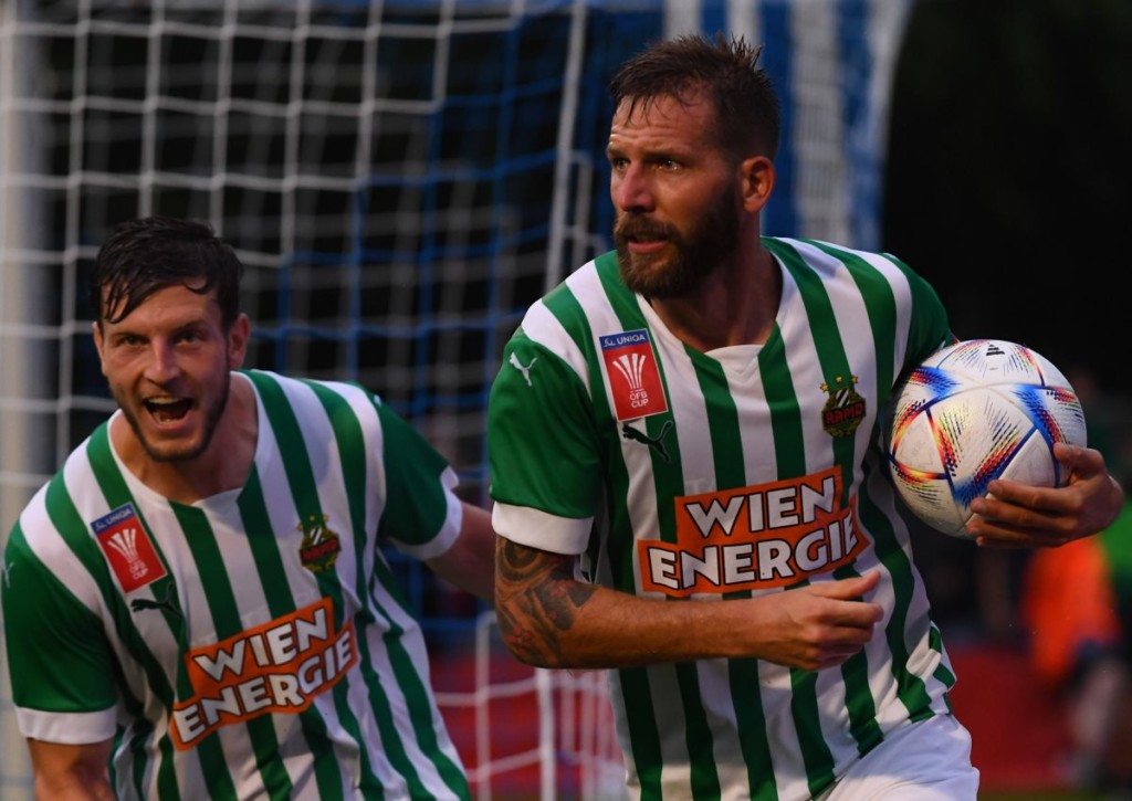 Baut Guido Burgstaller im Duell Austria Lustenau vs. Rapid Wien sein Torkonto weiter aus?