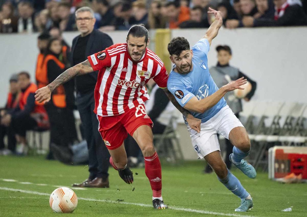 Überzeugt Union Berlin (im Bild: Trimmel) gegen Malmö (im Bild: Rakip) mit einem effizienten Sieg? © IMAGO / TT, 06.10.2022 Union Berlin Malmö Tipp