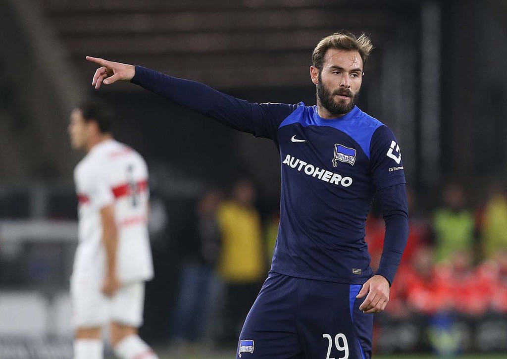 Schnappt sich die Hertha (im Bild: Lucas Tousart) gegen Köln endlich wieder drei Zähler? © IMAGO / Avanti, 10.11.2022 Hertha Köln Tipp