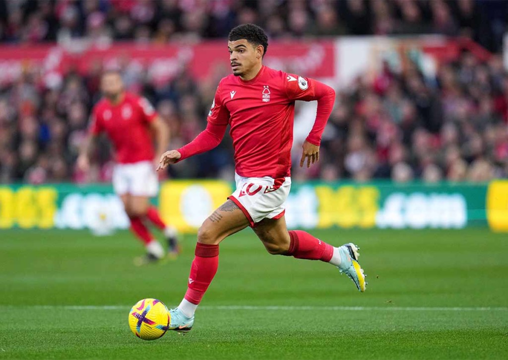 Kann Tabellenschlusslicht Nottingham (im Bild: Morgan Gibbs-White) gegen Tottenham im Pokal überzeugen? © IMAGO / Shutterstock, 05.11.2022 Nottingham Tottenham Tipp