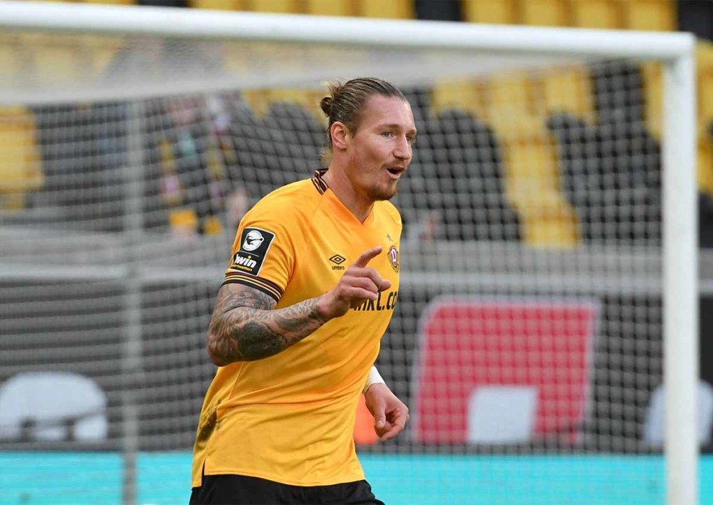 Erwartet uns ein torarmes Spiel zwischen Dresden (im Bild: Manuel Schäffler) und Zwickau? © IMAGO / Eibner, 05.11.2022 Dresden Zwickau Tipp