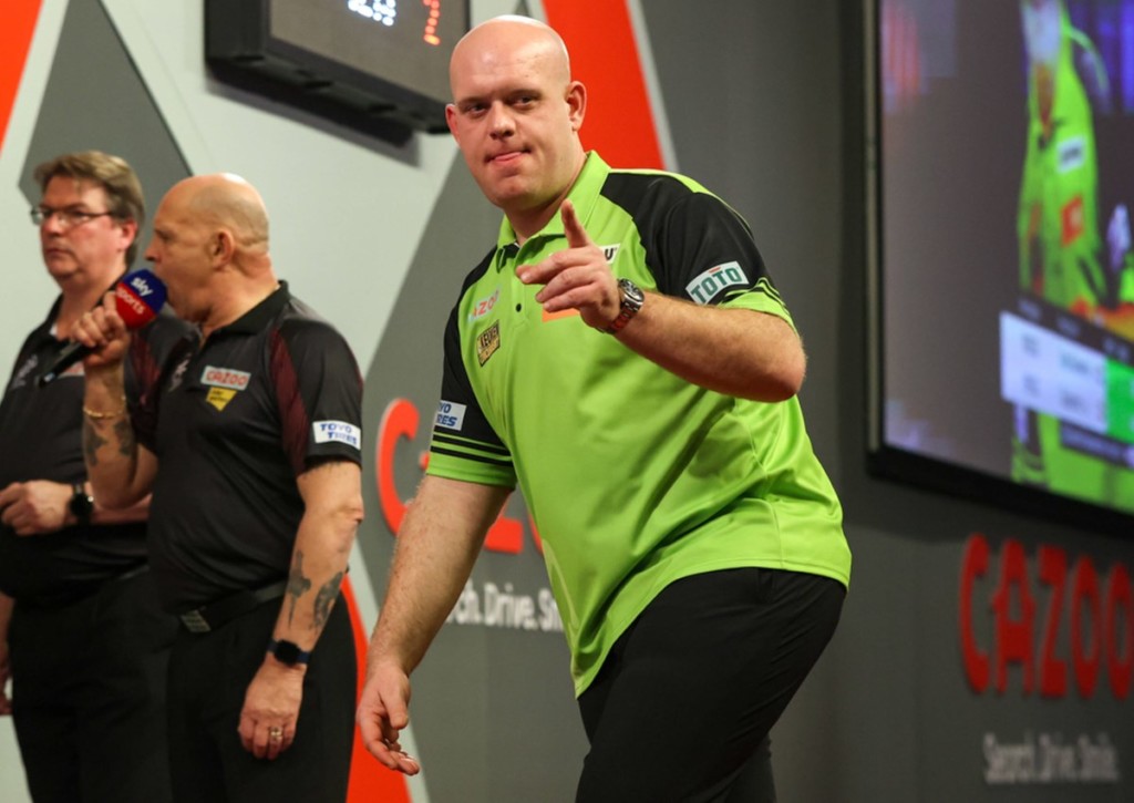 Überzeugt Michael van Gerwen auch gegen seinen Landsmann Dirk van Duijvenbode?