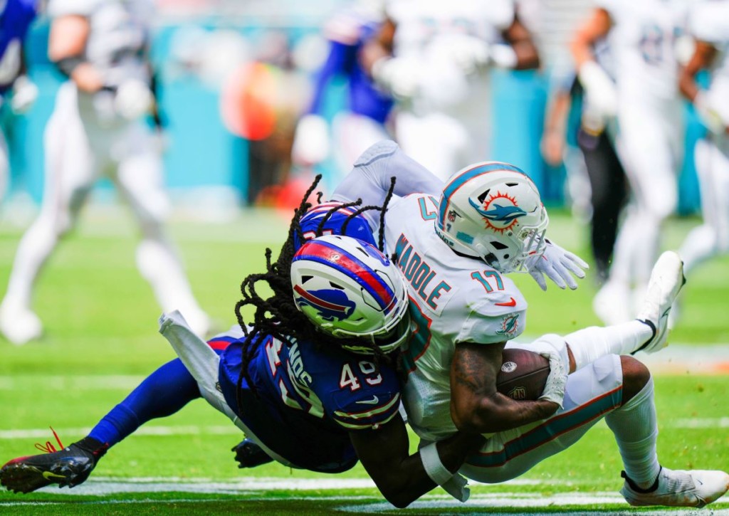 Gibt es im Duell der Bills gegen die Dolphins viele Punkte zu sehen? © IMAGO / USA Today Network, 25.09.2022 Gibt es im Duell der Bills gegen die Dolphins viele Punkte zu sehen?