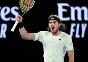 Leichtes Spiel für Stefanos Tsitsipas gegen Karen Khachanov im Halbfinale der Australian Open? © IMAGO / Xinhua, 24.01.2023 Karen Khachanov Stefanos Tsitsipas Tipp