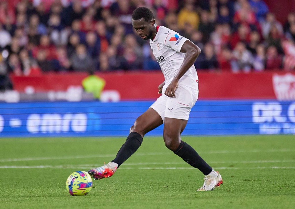 Gewinnt Sevilla (im Bild: Tanguy Nianzou) das wichtige Kellerduell gegen Cadiz? IMAGO / Gonzales Photo, 08.01.2023 Gewinnt Sevilla (im Bild: Tanguy Nianzou) das wichtige Kellerduell gegen Cadiz?