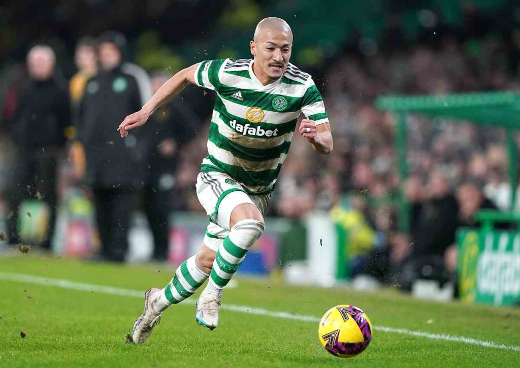 Fegt Celtic Glasgow (im Bild: Maeda) den deutlichen Außenseiter Aberdeen vom Platz? © IMAGO / PA Images, 01.02.2023 Celtic Glasgow Aberdeen Tipp