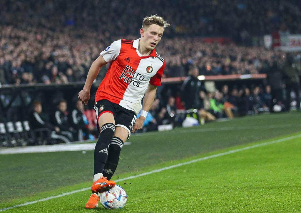 Schlägt Feyenoord (im Bild: Marcus Pedersen) den Konkurrenten Heerenveen auswärts? © IMAGO / Pro Shots, 18.02.2023 Heerenveen Feyenoord Rotterdam Tipp