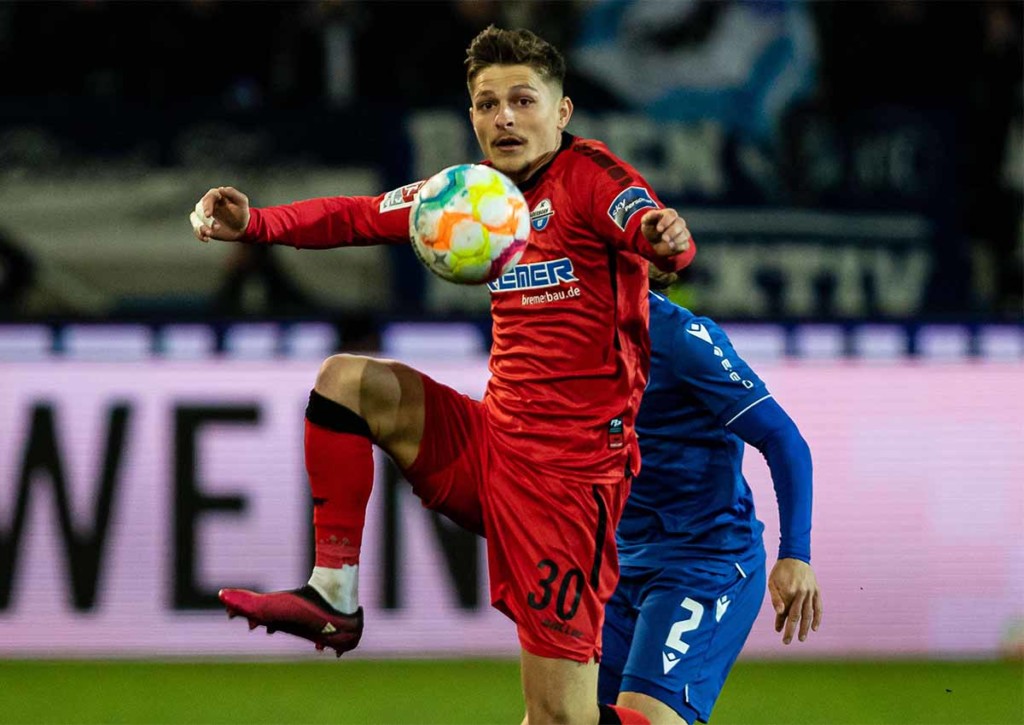 Nutzt Paderborn (im Bild: Florent Muslija) seine offensive Qualität, um sich in Hannover durchzusetzen? © IMAGO / Eibner, 27.01.2023 Hannover Paderborn Tipp