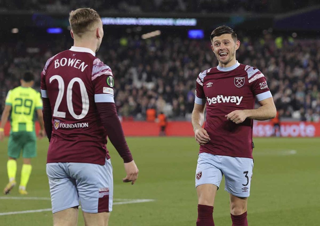 Gewinnt West Ham (im Bild: Bowen) das Sechs-Punkte-Spiel gegen Southampton? © IMAGO / Focus Images, 16.03.2023 West Ham - Southampton Tipp 04 2023