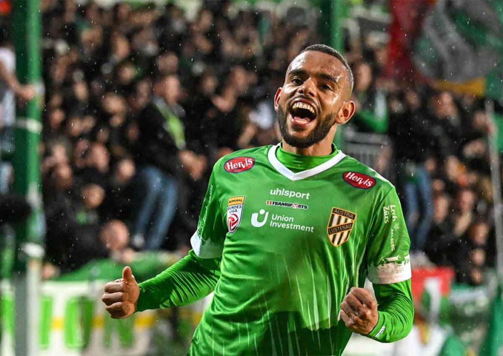 Gewinnt Austria Lustenau (im Bild: Anderson) das Ländle-Derby gegen Altach? © GEPA pictures/ Oliver Lerch - 19.03.2023 Austria Lustenau Altach Tipp