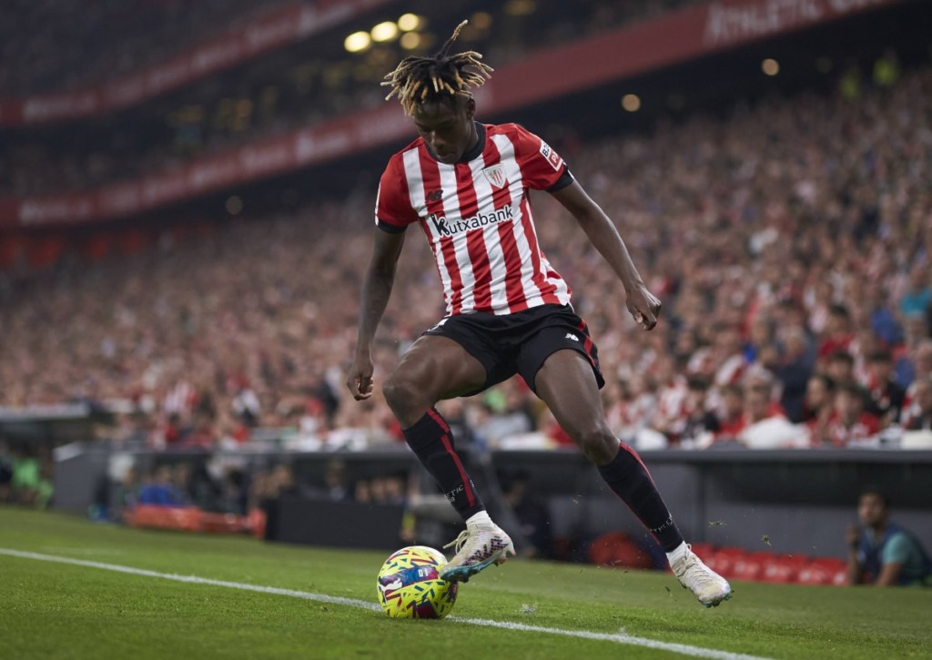 Zieht Athletic Bilbao (im Bild: Nico Williams) mit einem Sieg auf Mallorca mit Platz 6 gleich?