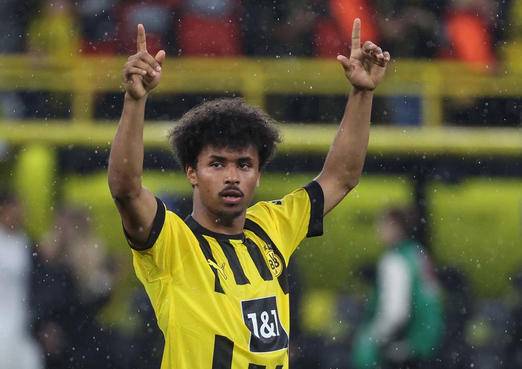 Behauptet der BVB (im Bild: Karim Adeyemi) die Tabellenführung in Bochum? © IMAGO / osnapix, 22.04.2023 Bochum Borussia Dortmund Tipp