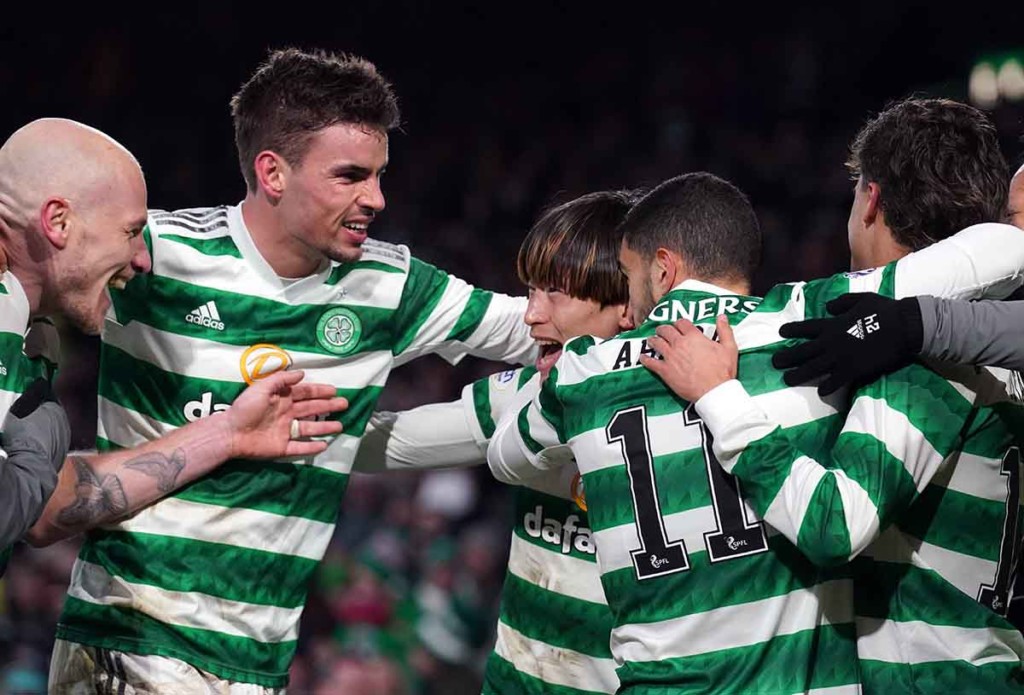 Kann Furuhashi im großen Derby für Celtic das entscheidende Tor gegen die Glasgow Rangers erzielen? © IMAGO / PA Images, 08.03.2023 Celtic Glasgow vs. Glasgow Rangers Tipp 04 2023