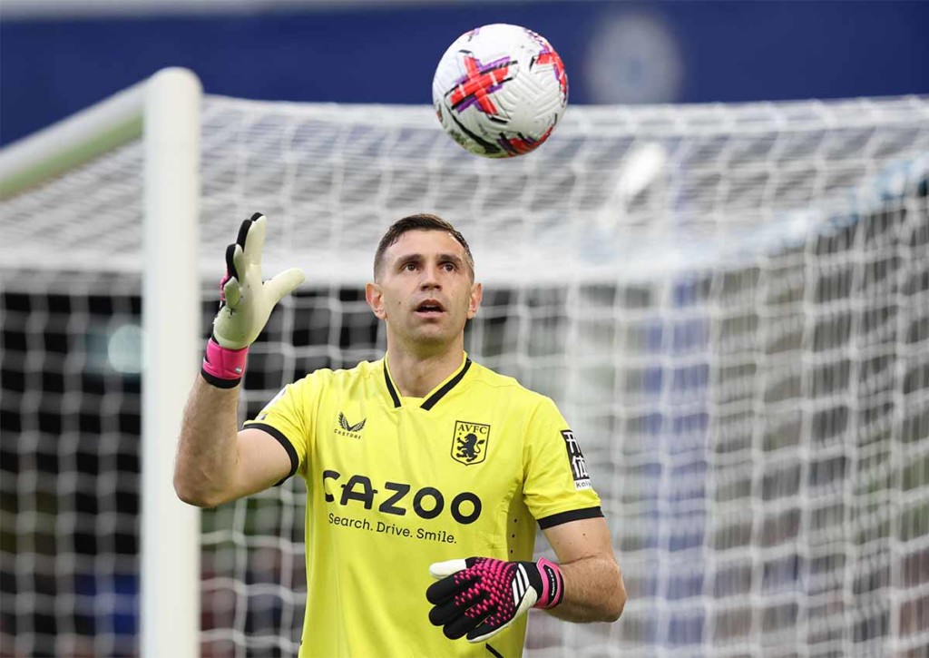 Siegt Aston Villa (im Bild: Emiliano Martinez) zu Gast bei Leicester? © IMAGO / Sportimage, 01.04.2023 Leicester Aston Villa Tipp