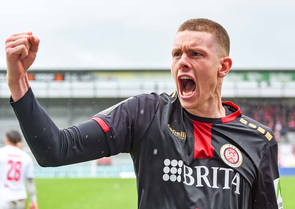 Holt sich Wiesbaden (im Bild: Max Reinthaler) in Oldenburg die drei Punkte? © IMAGO / Rene Schulz, 01.04.2023 Oldenburg Wiesbaden Tipp