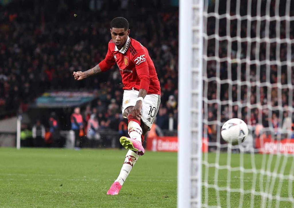 Wie souverän präsentiert sich Manchester United (im Bild: Martial) gegen West Ham? © IMAGO / Offside Sports Photography, 23.04.2023 West Ham Manchester United Tipp