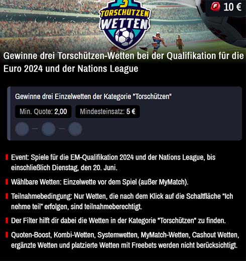 Winamax Torschützen-Wetten
