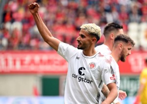 Setzt sich St. Pauli (im Bild: Elias Saad) am 2. Spieltag gegen Düsseldorf durch? © IMAGO / Jan Huebner, 29.07.2023 2. Bundesliga Vorschau 2. Spieltag