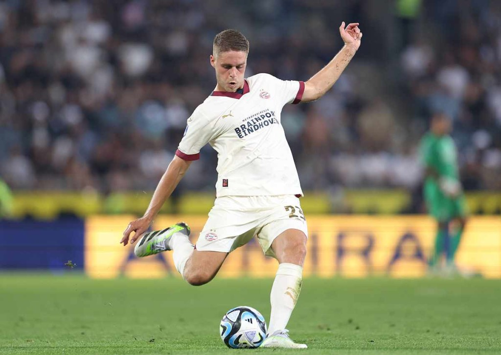Mit den Glasgow Rangers und der PSV Eindhoven (im Bild: Veerman) stehen sich zwei offensivstarke Teams gegenüber! © IMAGO / GEPA pictures, 15.08.2023 Glasgow Rangers PSV Eindhoven Tipp