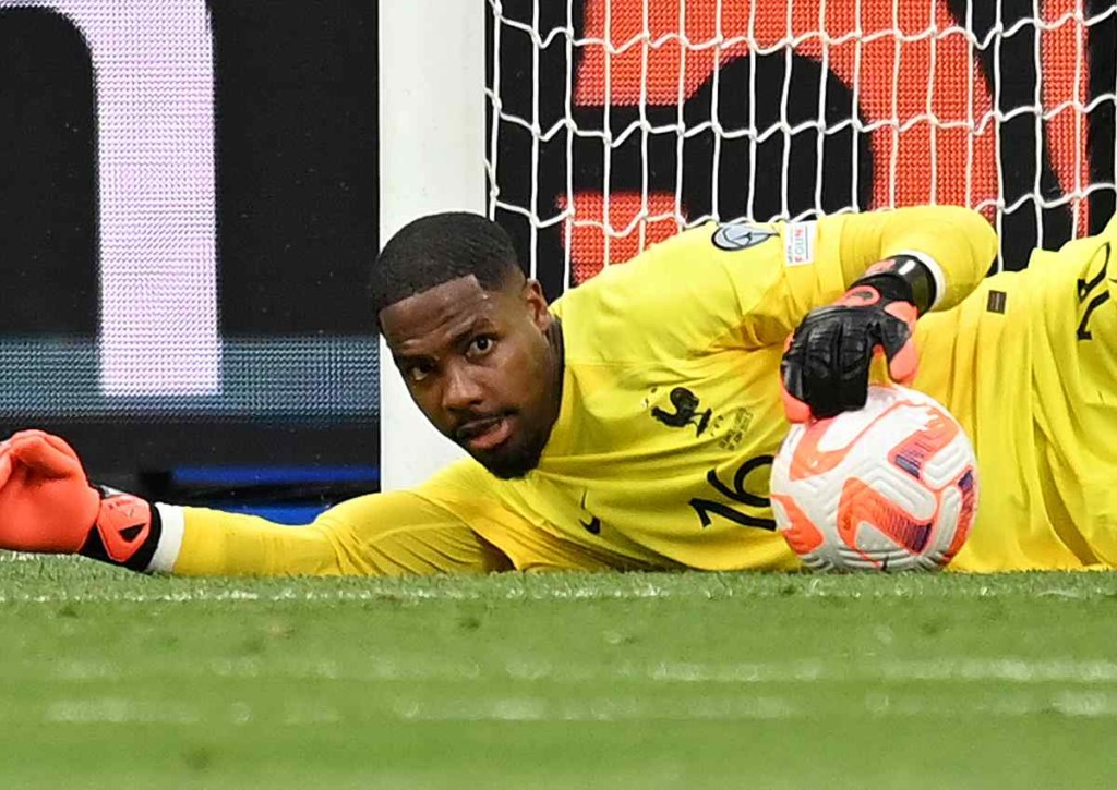 Ermöglicht Maignan (Frankreich) einen gegentorlosen Triumph gegen Irland? © IMAGO / Sportsphoto, 19.06.2023 Frankreich Irland Tipp