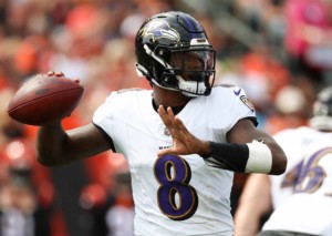 Holt Lamar Jackson für die Baltimore Ravens den Sieg gegen die Indianapolis Colts? © IMAGO / Icon Sportswire, 17.09.2023 Baltimore Ravens Indianapolis Colts Tipp